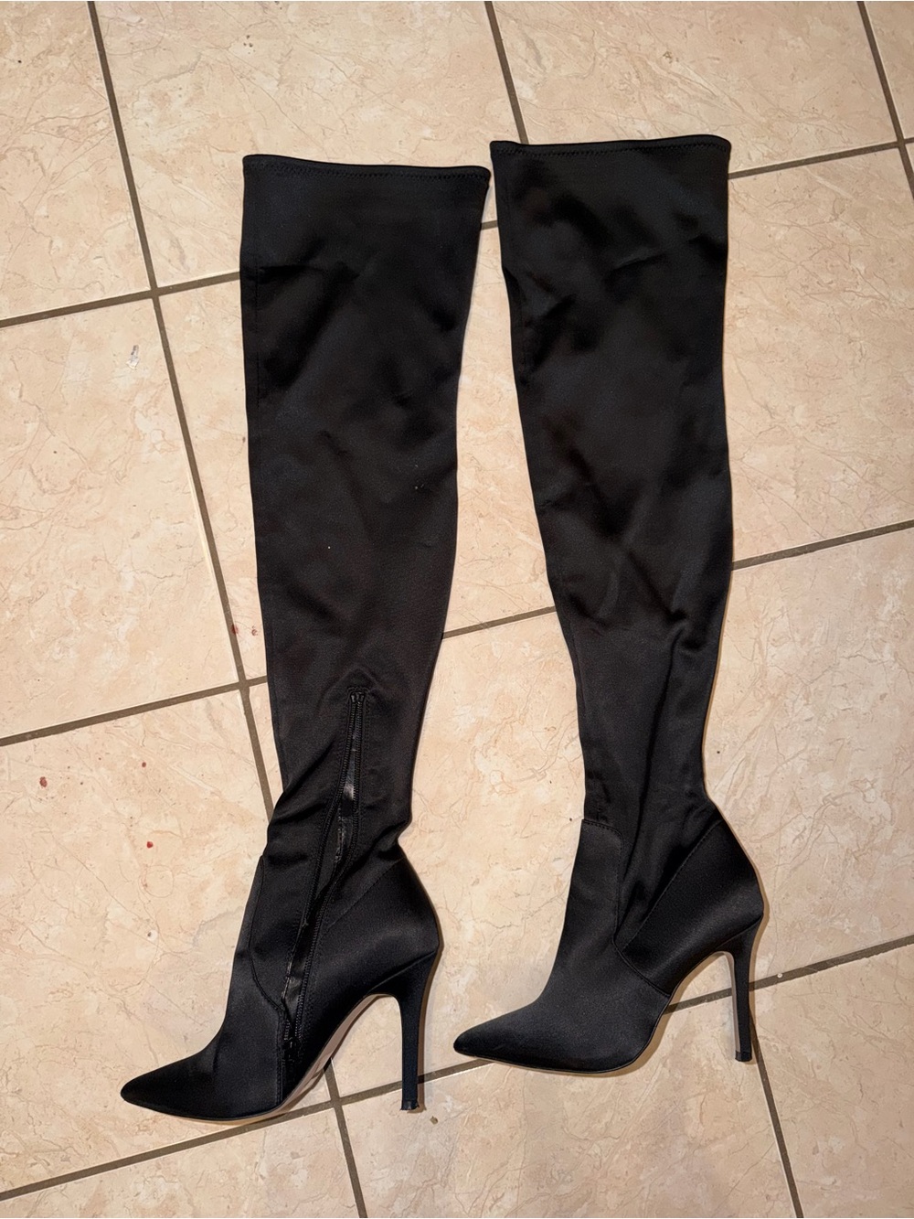Aldo Black Over-the-Knee Pointed Stiletto Boots